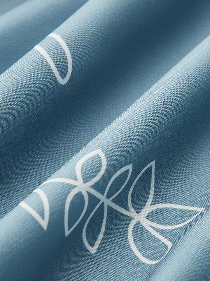 Baskılı Spagetti Askılı Katmanlı Uzun Elbise