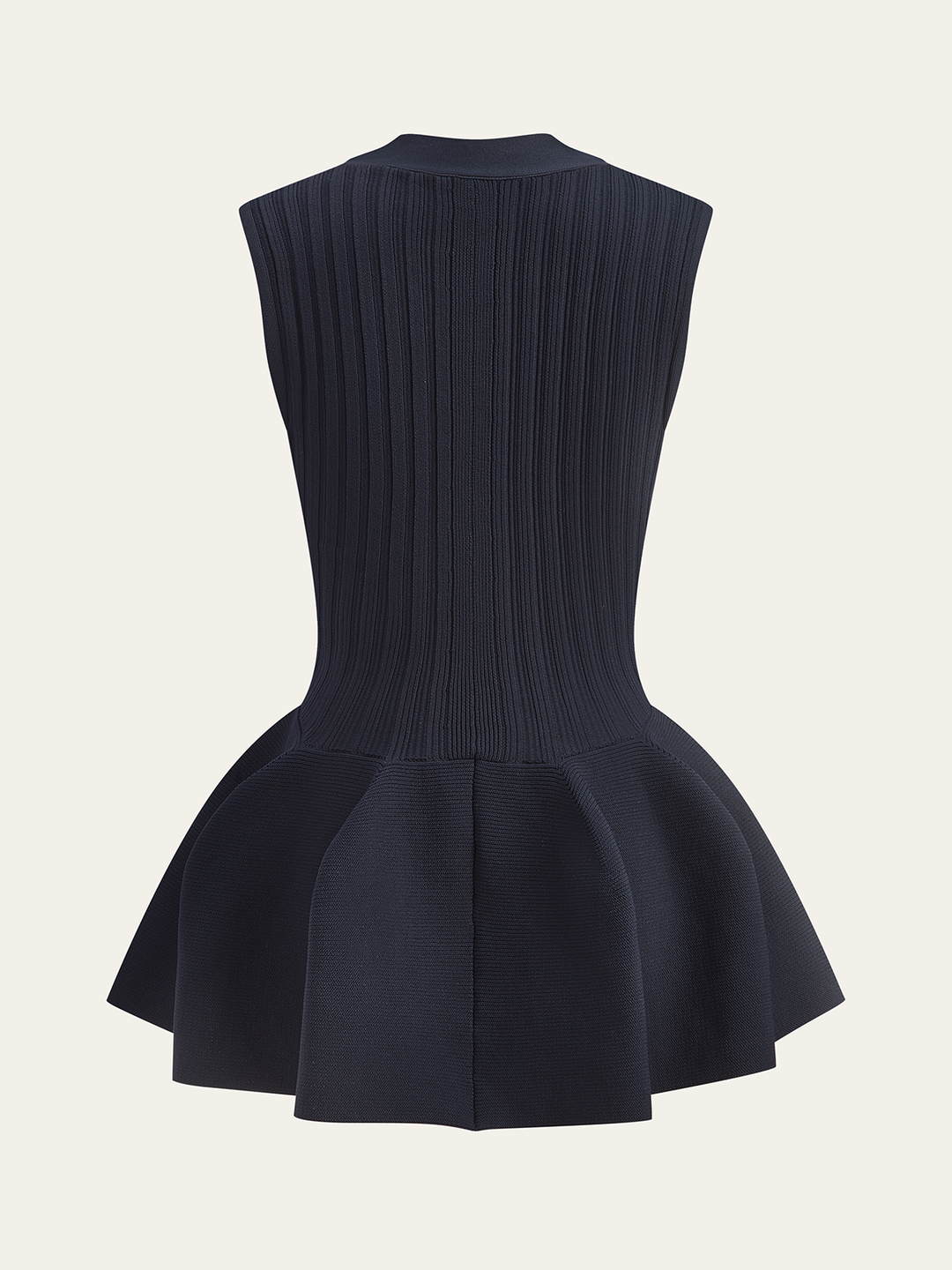 Yapılandırılmış Peplum Düğmeli Örgü Yelek