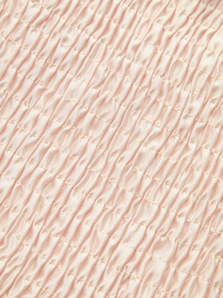 Fırfırlı Metal Dekorlu Bel Sıkılaştırıcı Üst