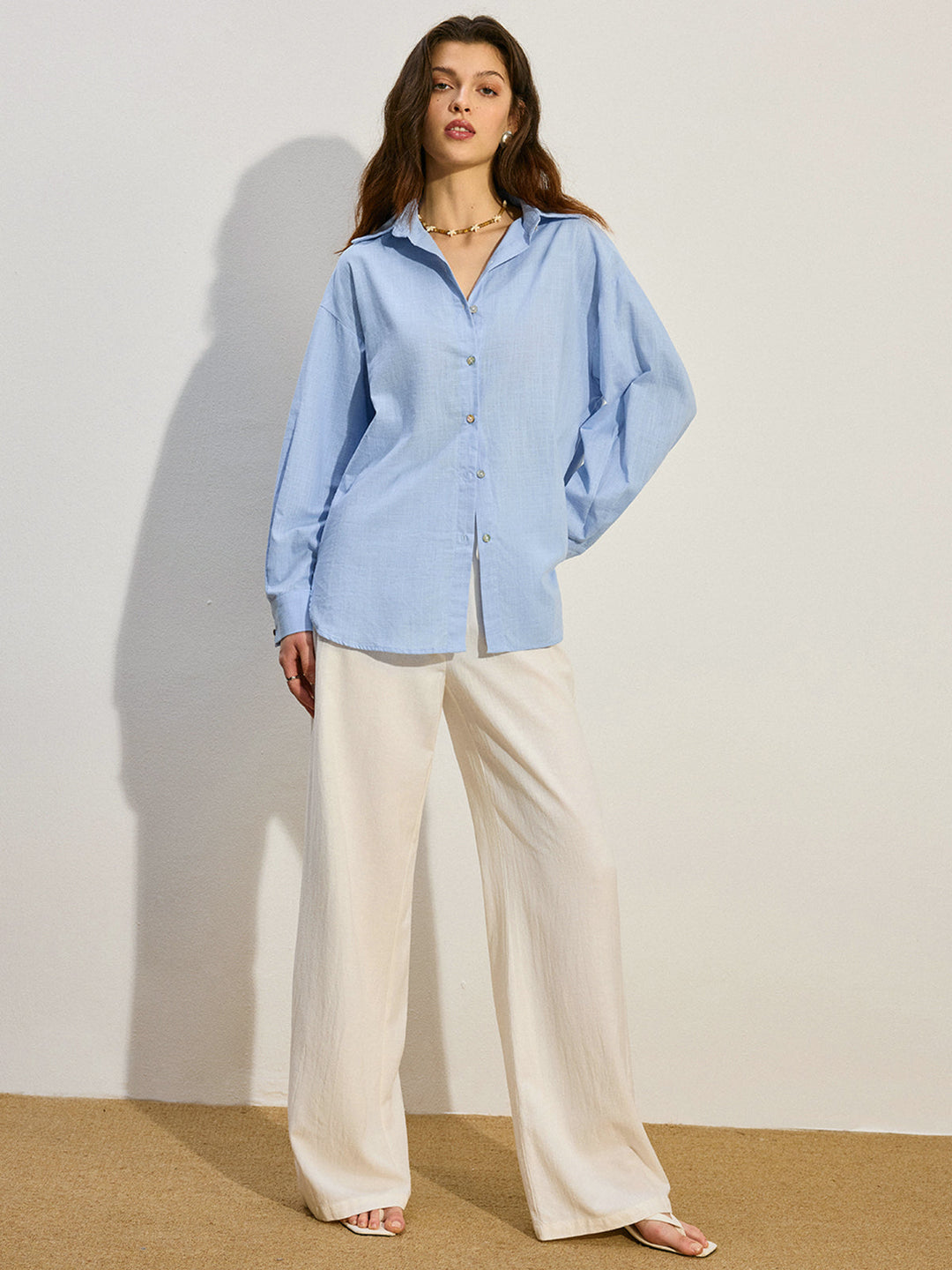 Büyük Boy Düğmeli Gömlek