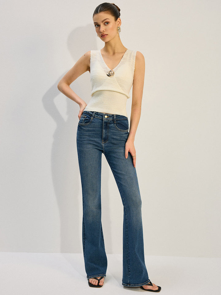 Metal Dekor Örgü Tank Top