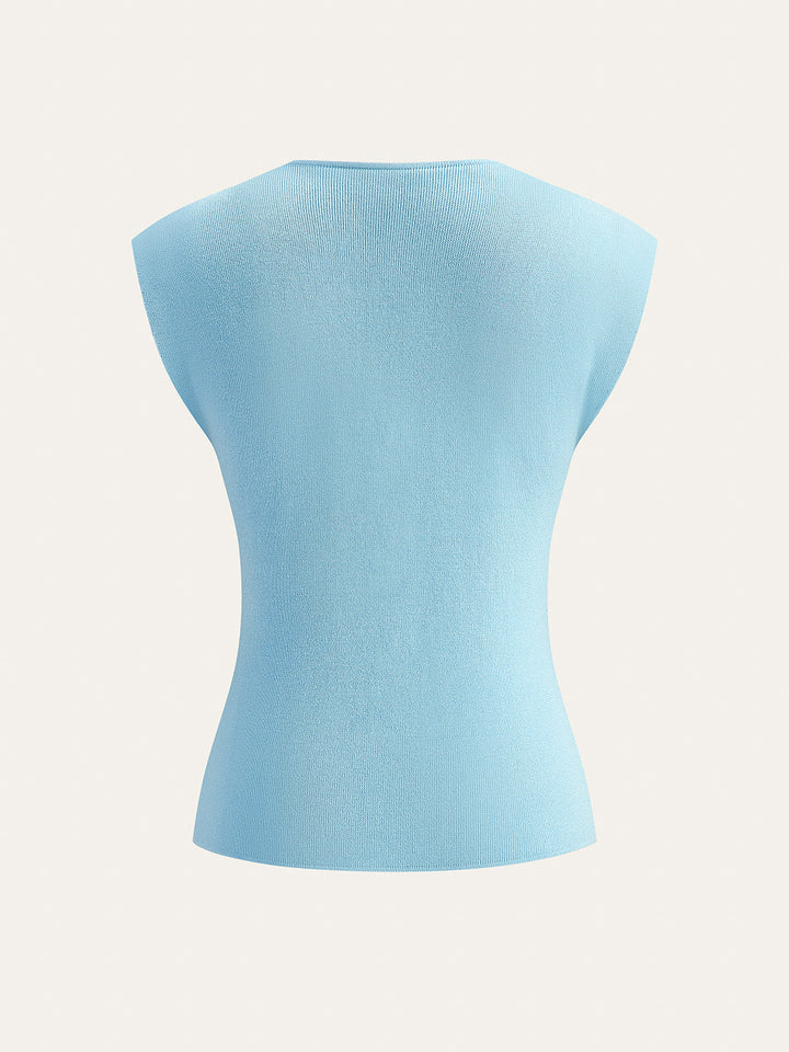 Kabuk Düğmeli Örgü Yelek