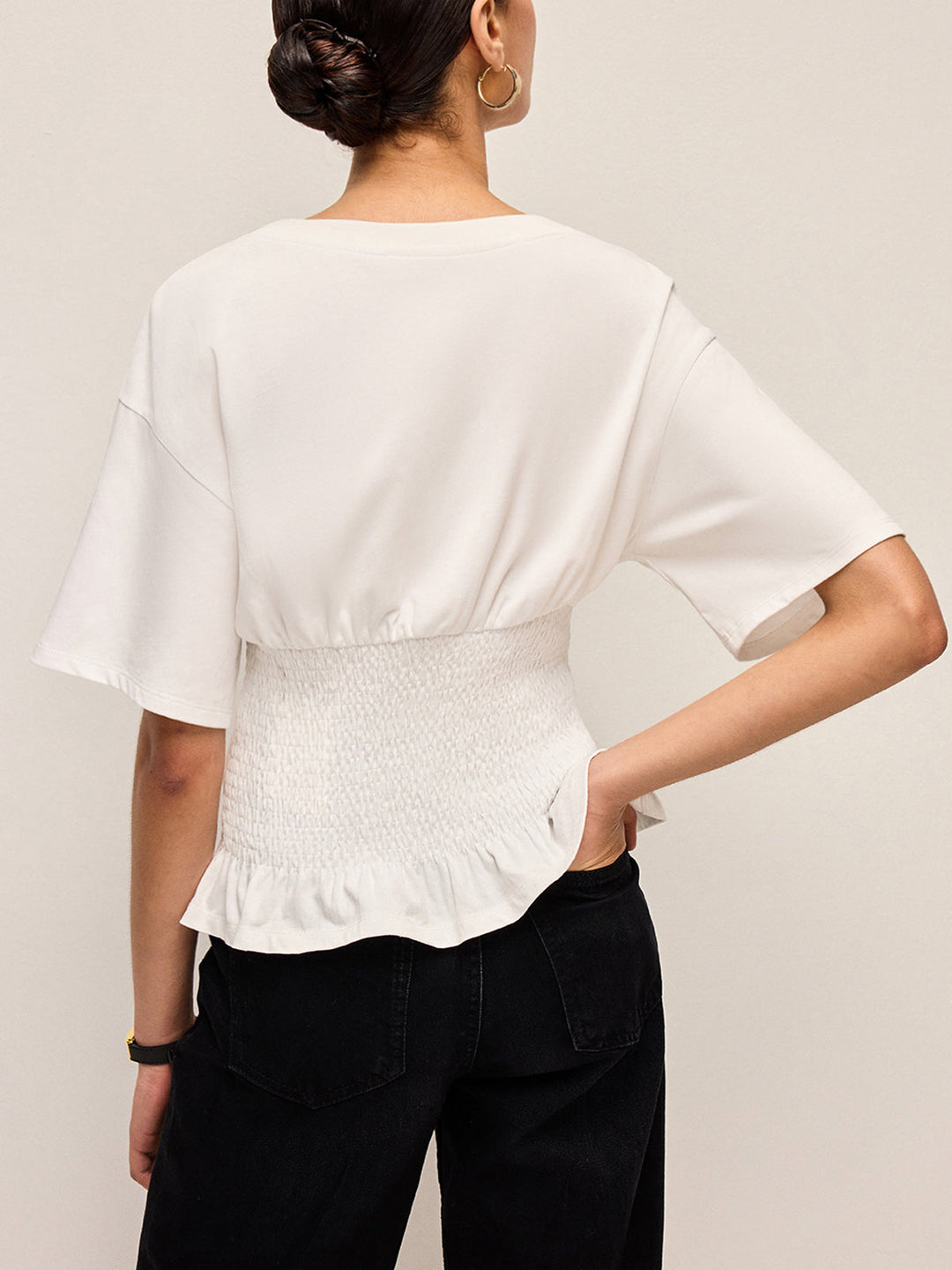 Pamuklu Fırfırlı Bel Üstü