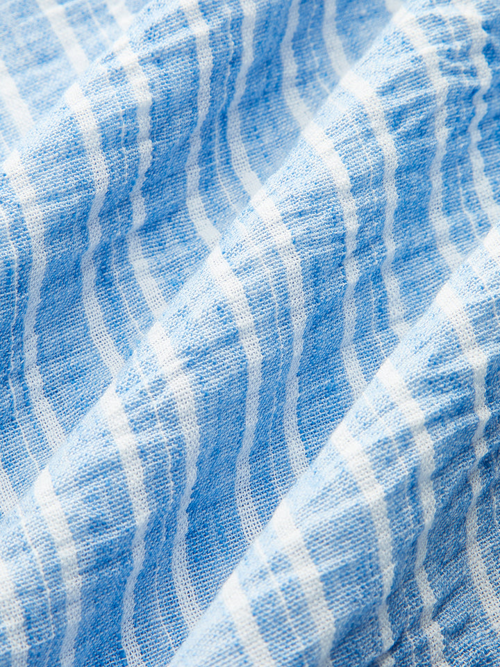 Dantel Detaylı Çizgili Açık Sırtlı Elbise