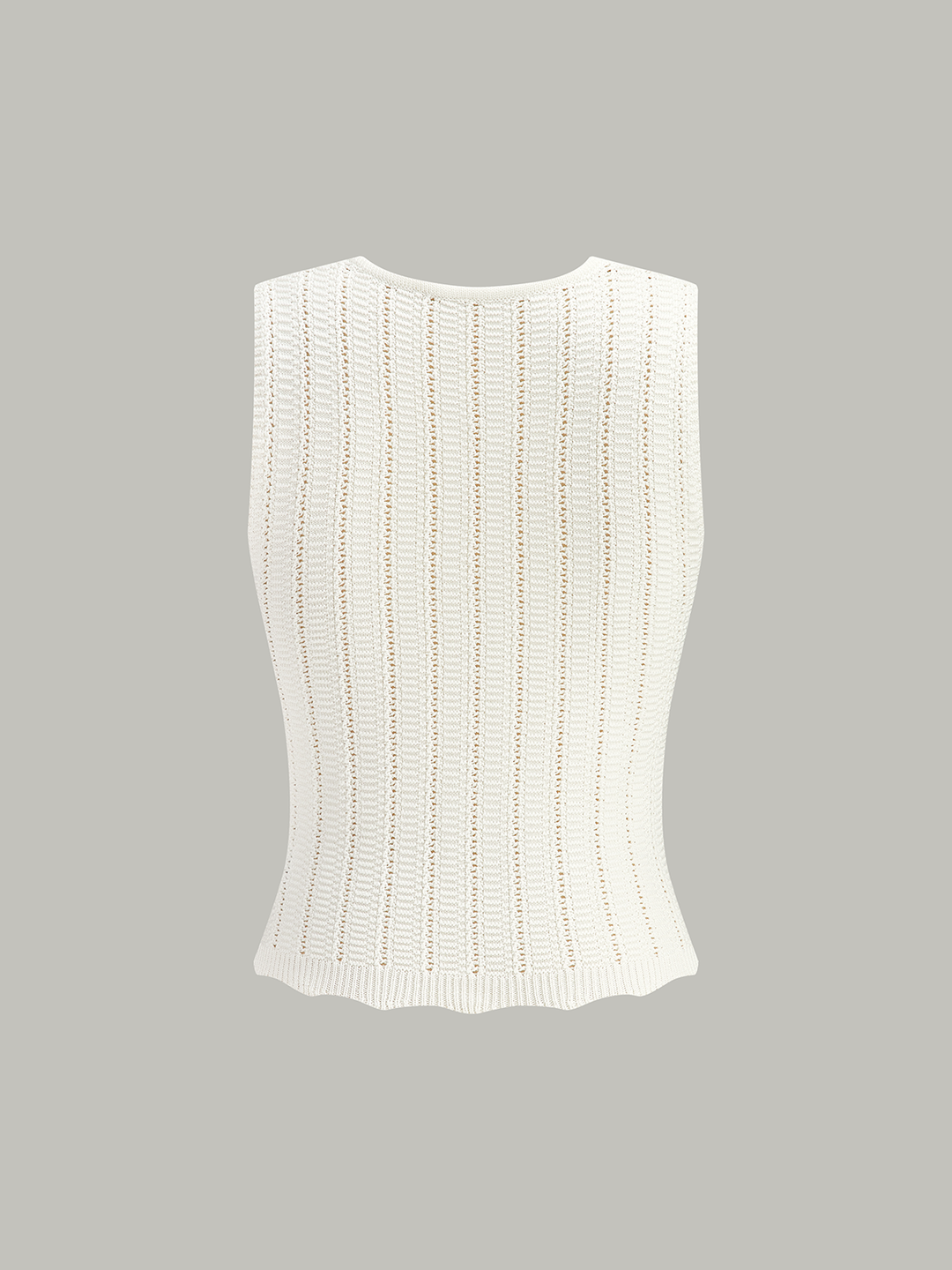 Çiçek Süslemeli Kolsuz Kazak Yelek