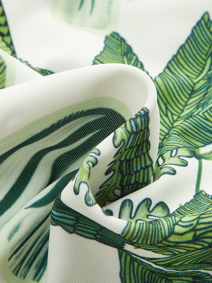 Çiçek Desenli Volan Askılı Tek Parça Mayo