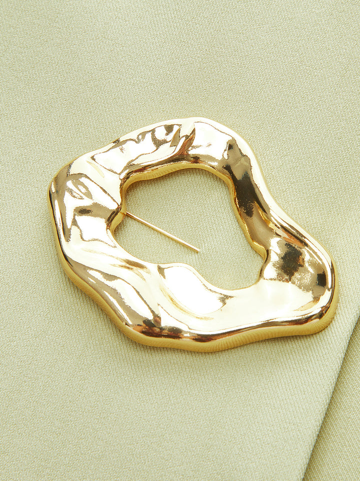 Kısa Kollu V Yaka Düğmeli Mini Elbise