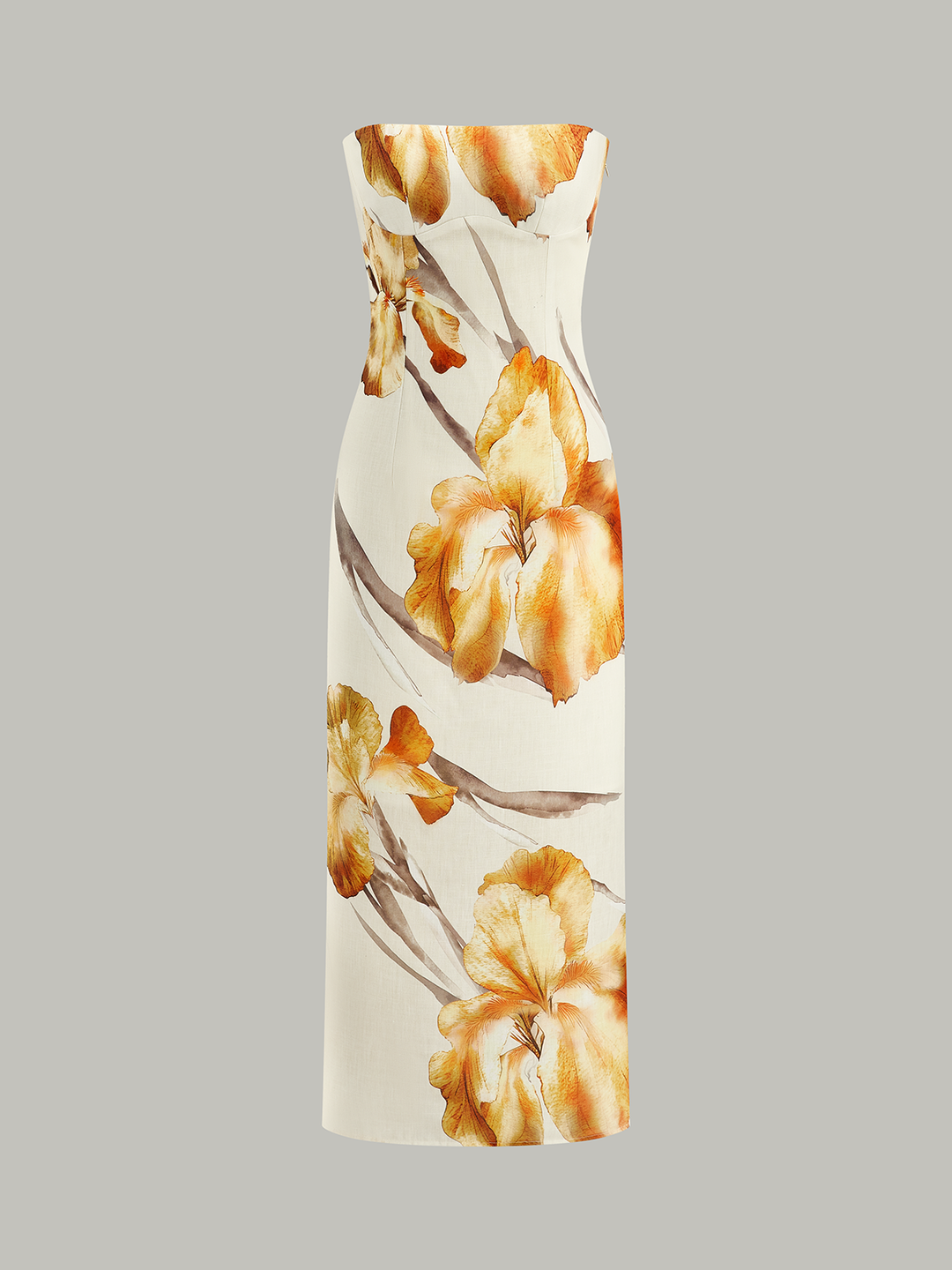 Çiçek Desenli Midi Elbise