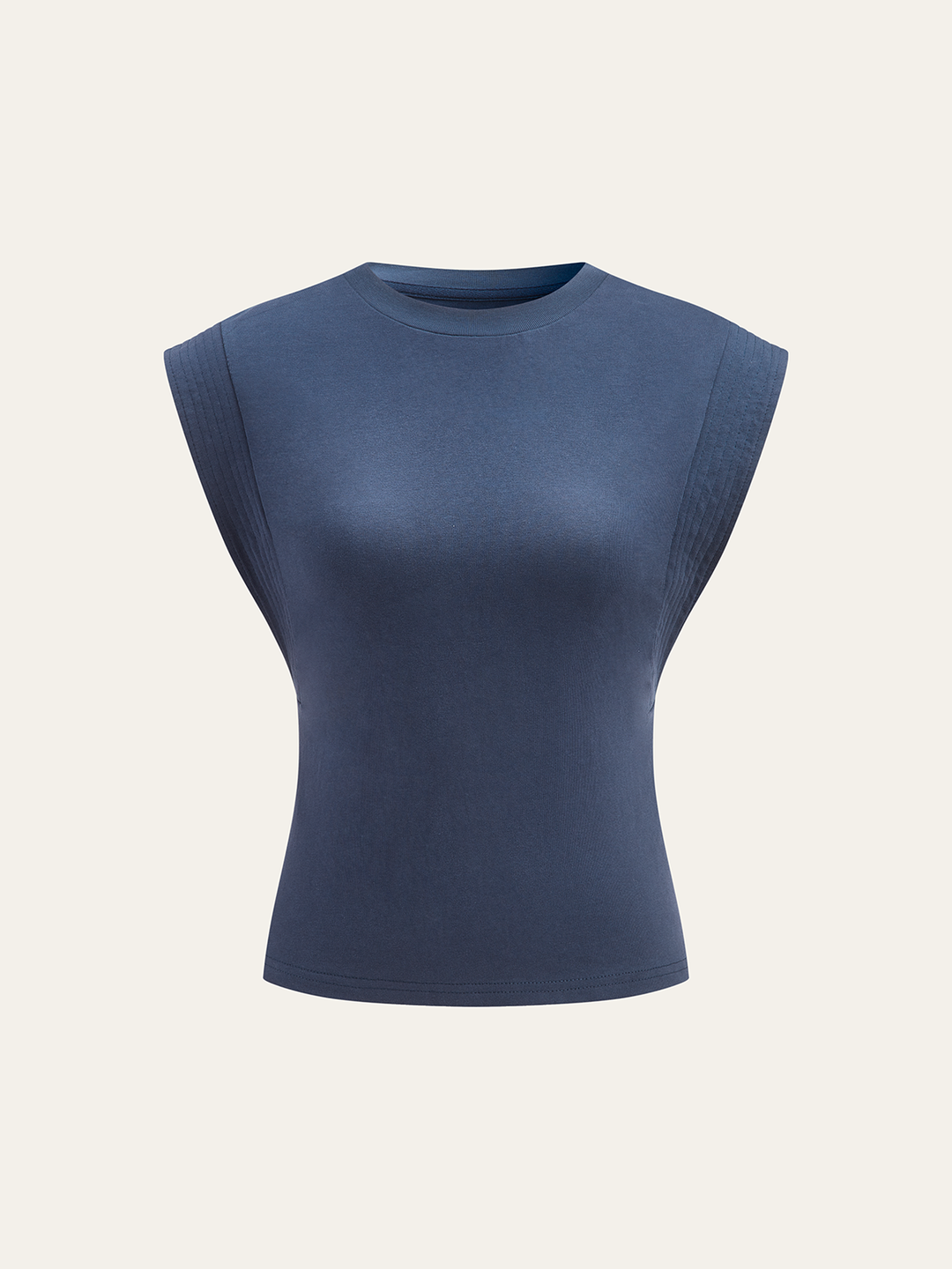 Düz Pileli Kolsuz Üst