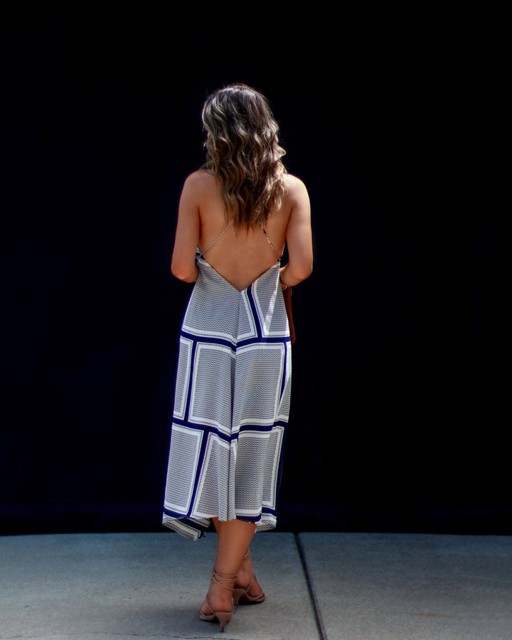 Gerritsen Baskılı Beli Bağlamalı Midi Elbise