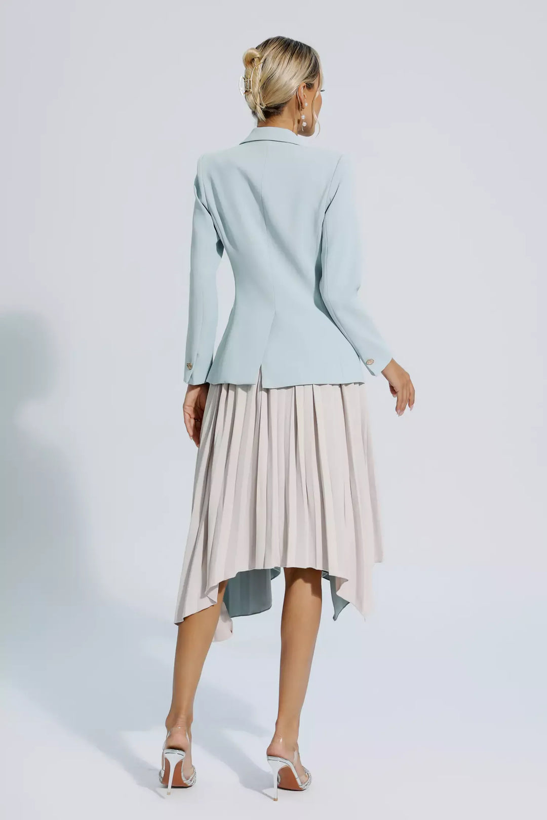 Blaire Gri Dantelli Blazer Takım