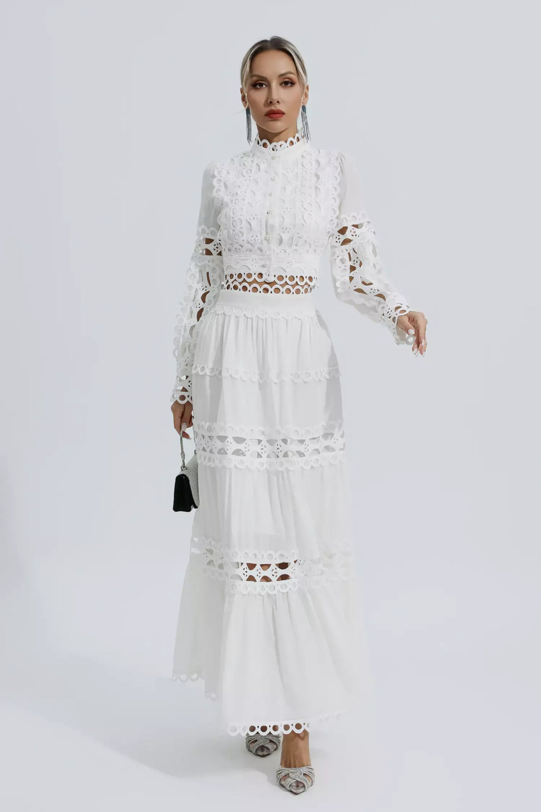 Bonnie Beyaz Dantel İçi Boş Takım