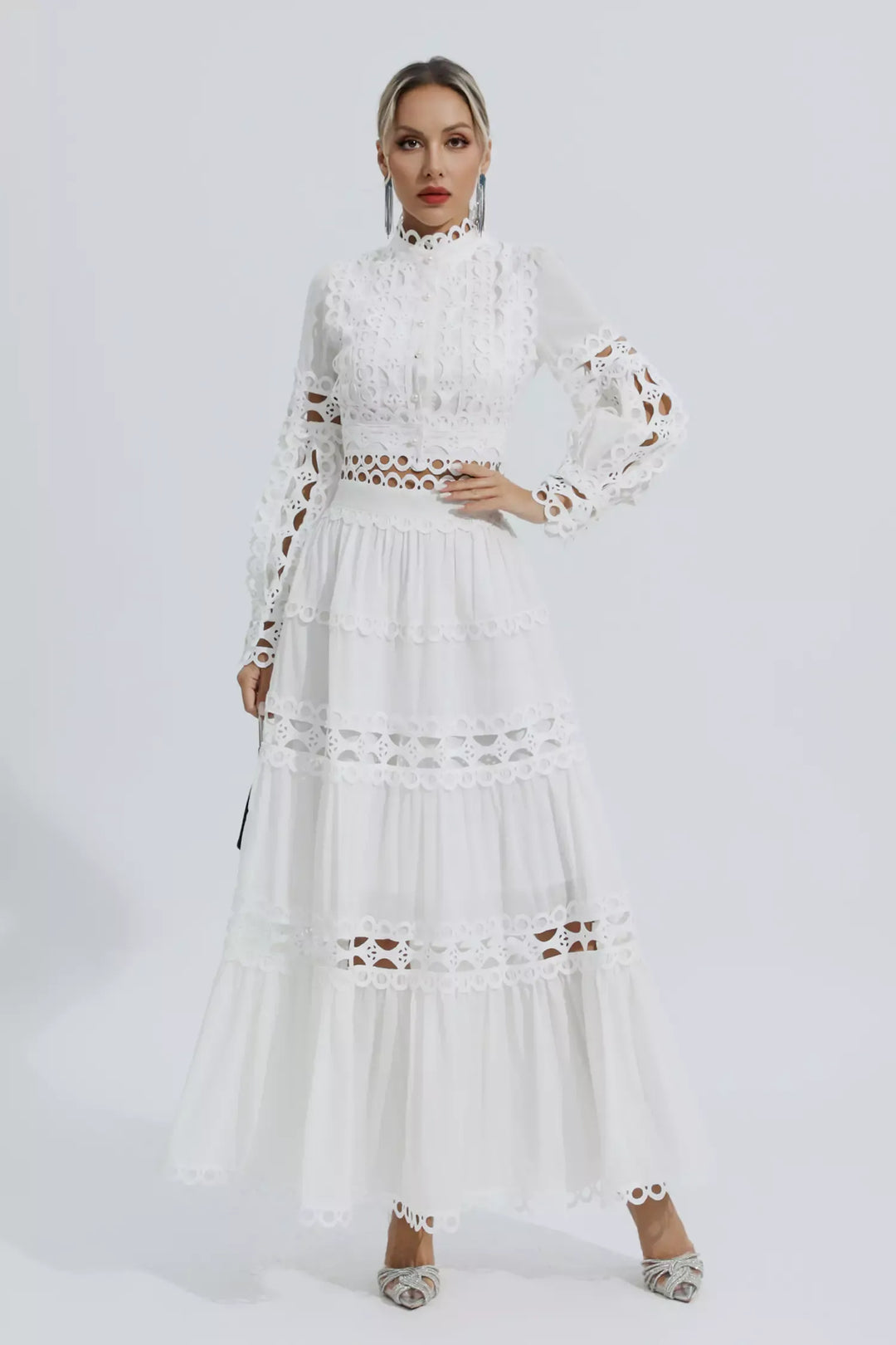 Bonnie Beyaz Dantel İçi Boş Takım