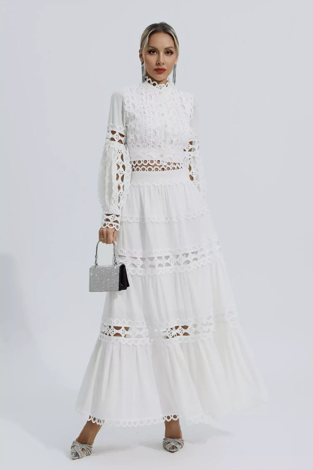 Bonnie Beyaz Dantel İçi Boş Takım