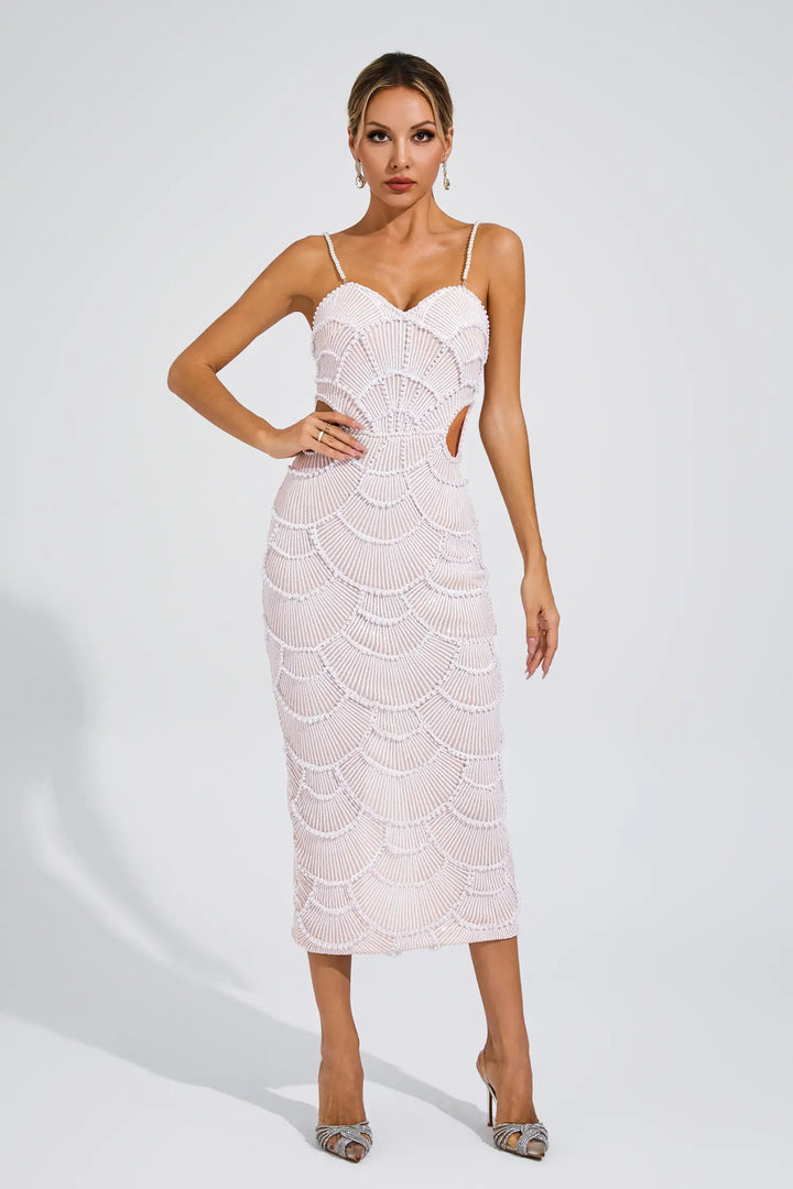 Sunita İnci Slip Midi Elbise