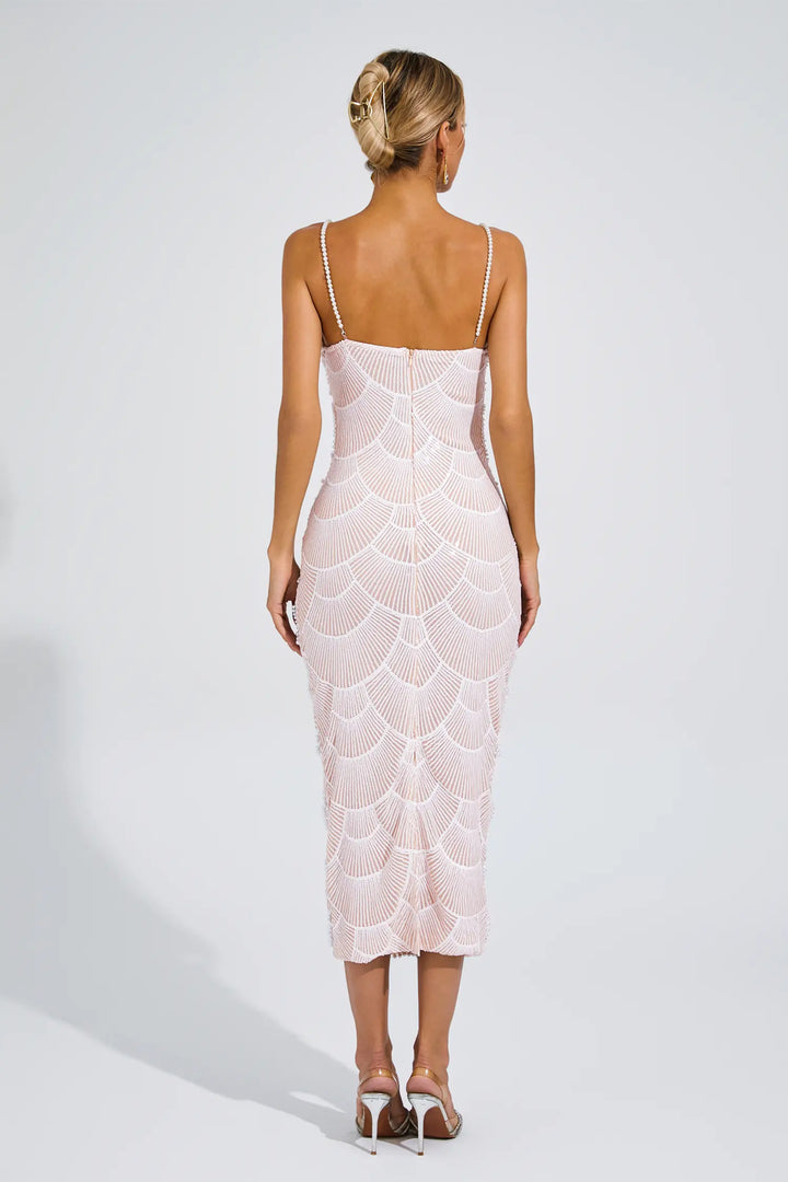 Sunita İnci Slip Midi Elbise