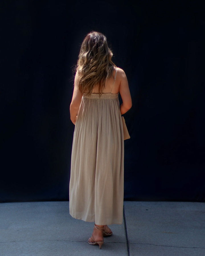 Gracia Günlük Kolsuz Cepli Midi Elbise