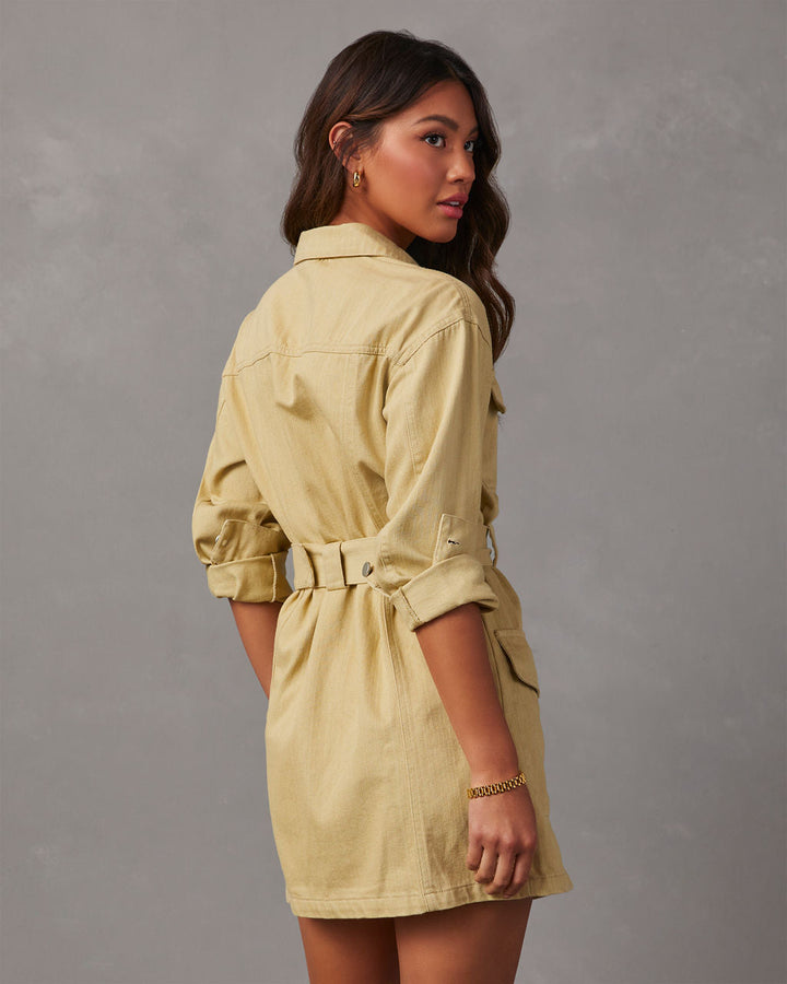 Bilinsin Kot Yaka Mini Elbise