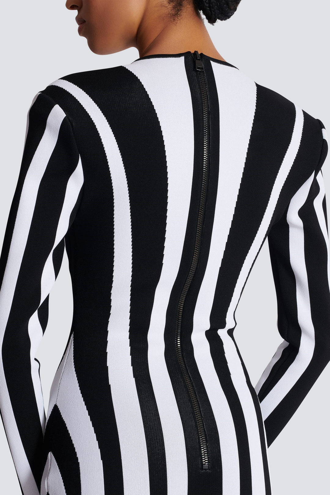 Doris Sweetheart Çizgili Triko Mini Elbise