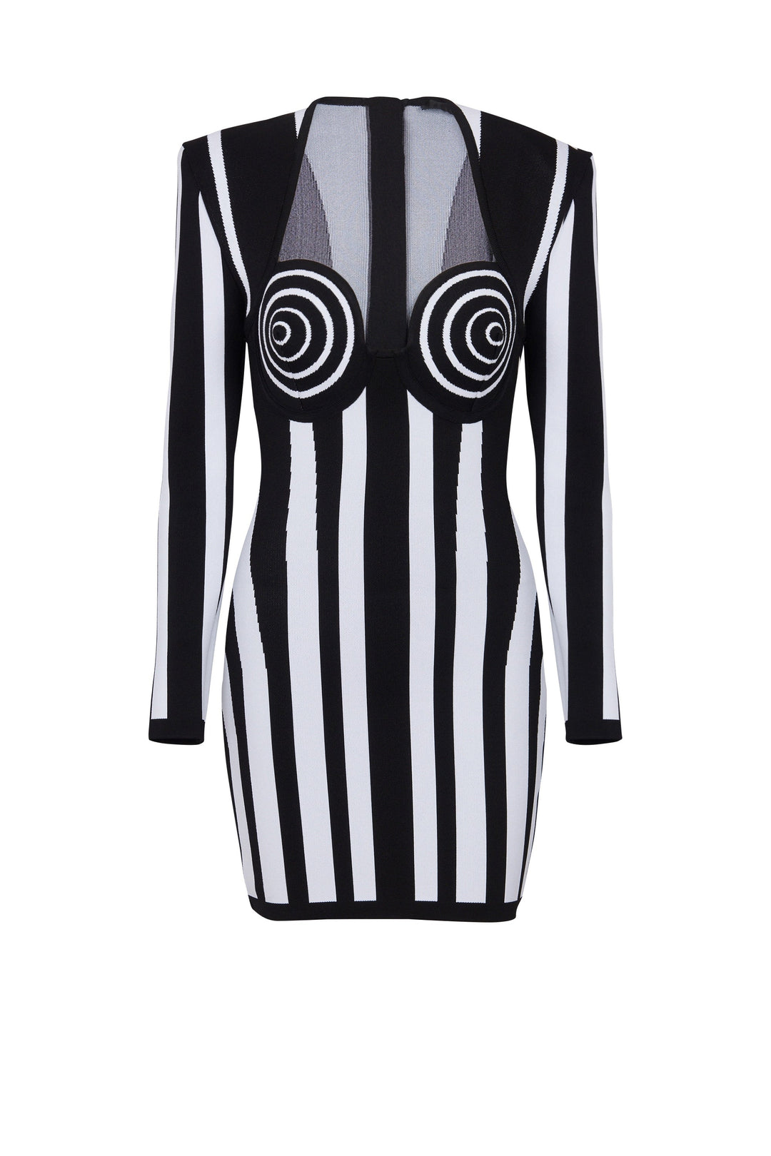 Doris Sweetheart Çizgili Triko Mini Elbise