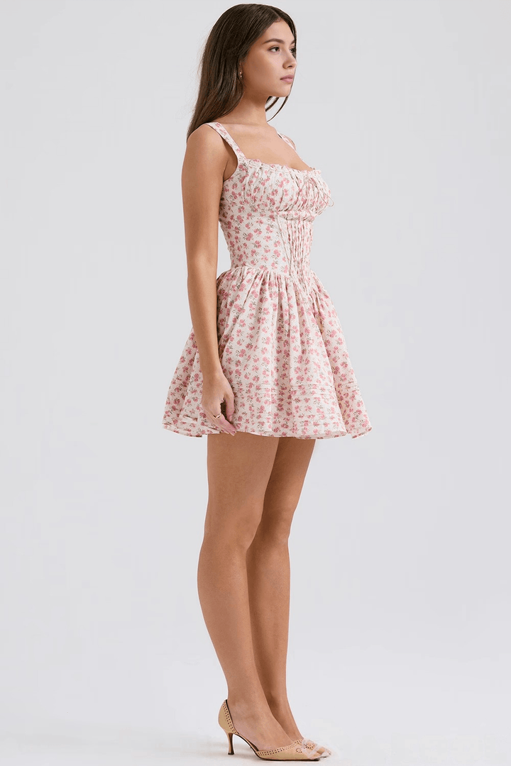 Sofia Dikiş Detay Mini Elbise