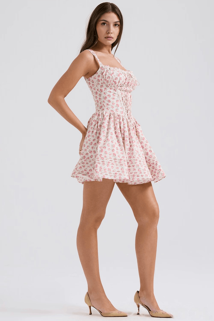 Sofia Dikiş Detay Mini Elbise