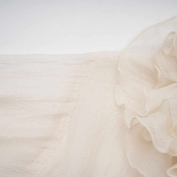 Zéphyrine Çiçek Aplikeli Katlı Mini Elbise