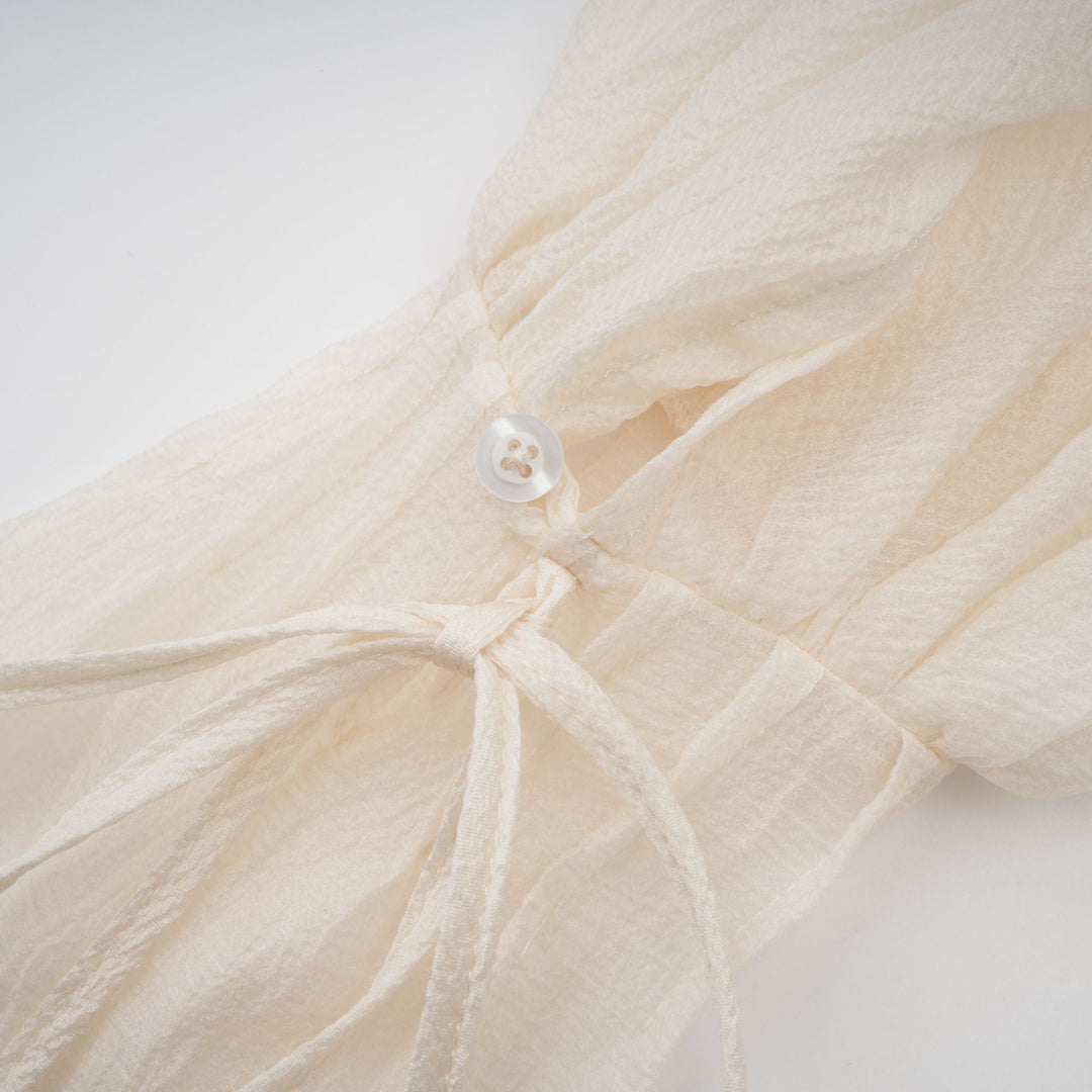 Zéphyrine Çiçek Aplikeli Katlı Mini Elbise