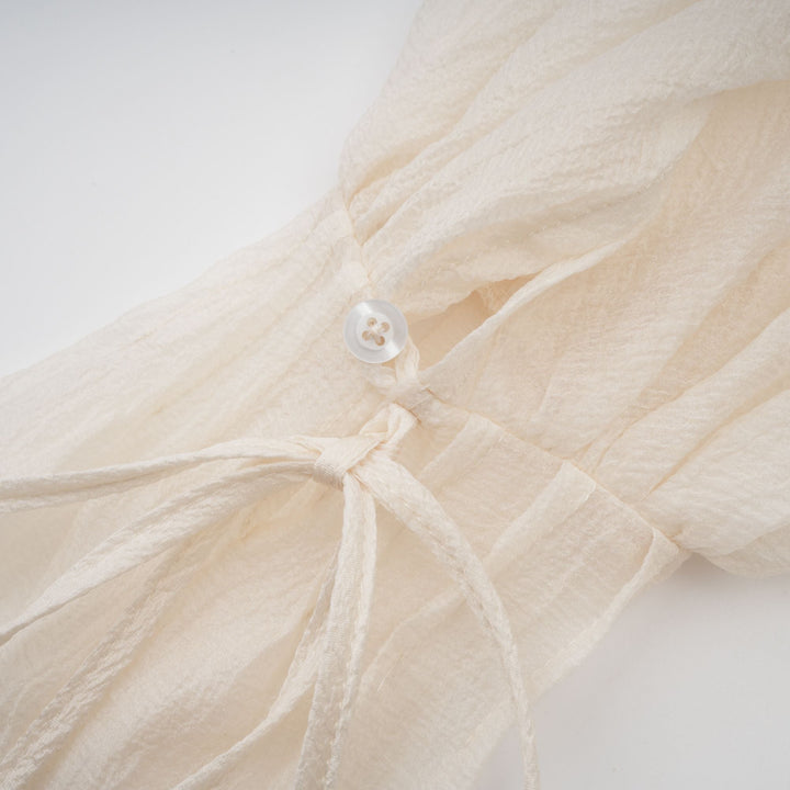 Zéphyrine Çiçek Aplikeli Katlı Mini Elbise