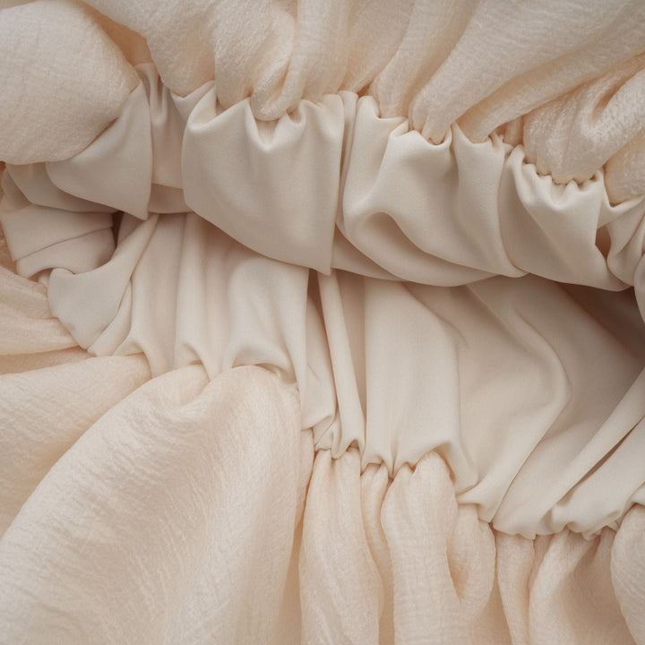 Zéphyrine Çiçek Aplikeli Katlı Mini Elbise