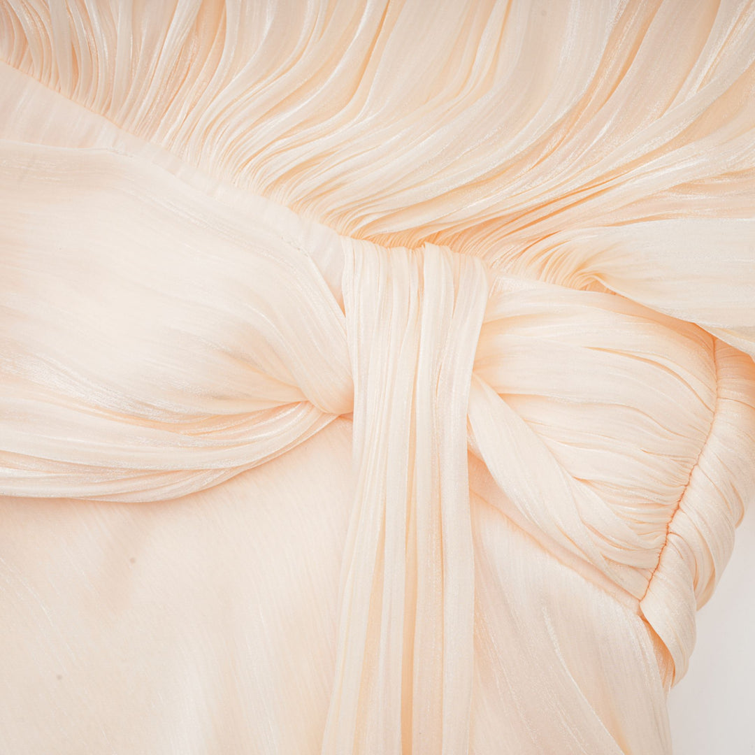 Eugénie Nötr Pilili Fırfırlı Mini Elbise