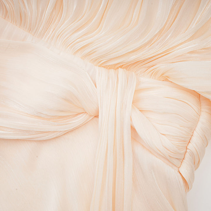 Eugénie Nötr Pilili Fırfırlı Mini Elbise