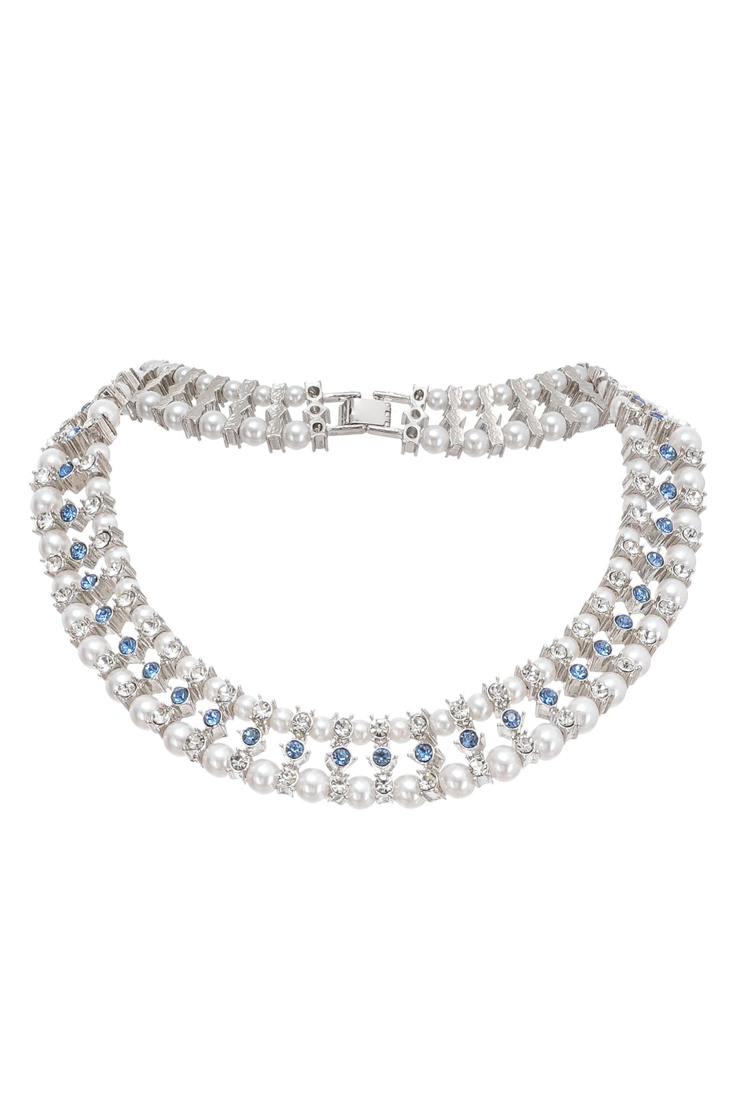 Kristal Süslemeli İnci Kolye