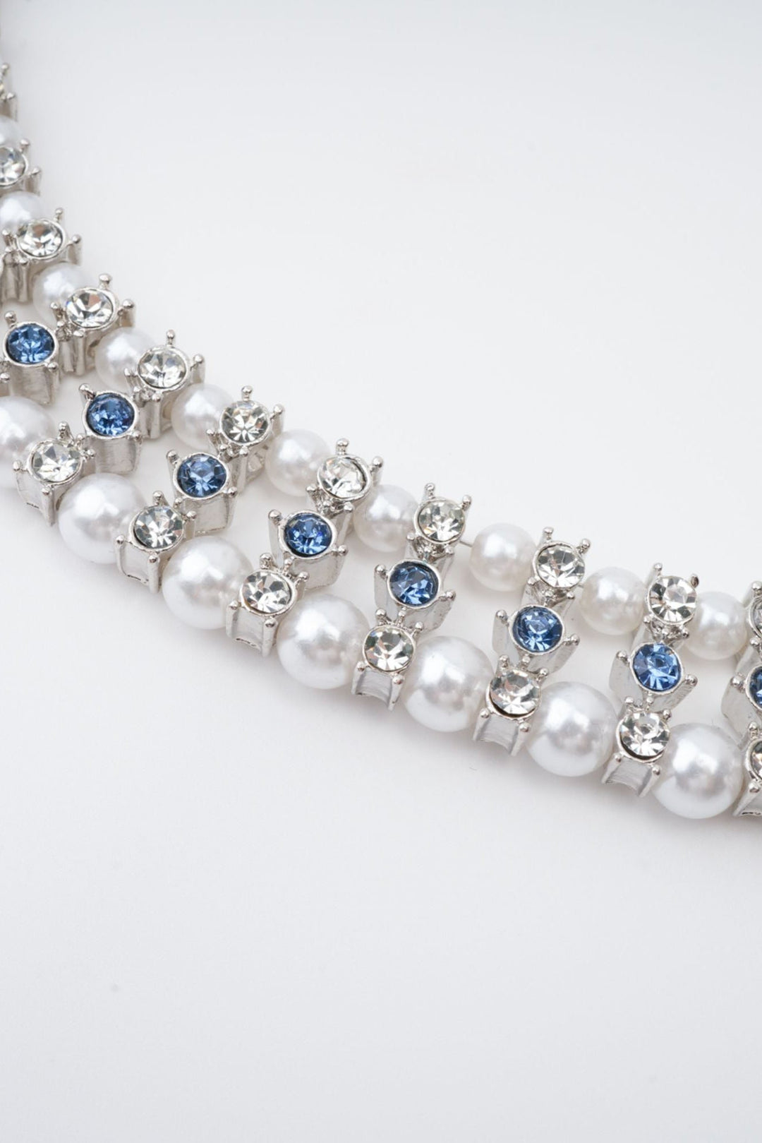 Kristal Süslemeli İnci Kolye