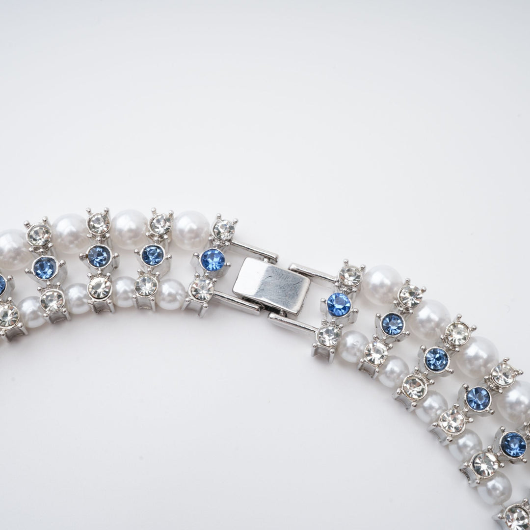 Alana Kristal Süslemeli Suni İnci Kolye