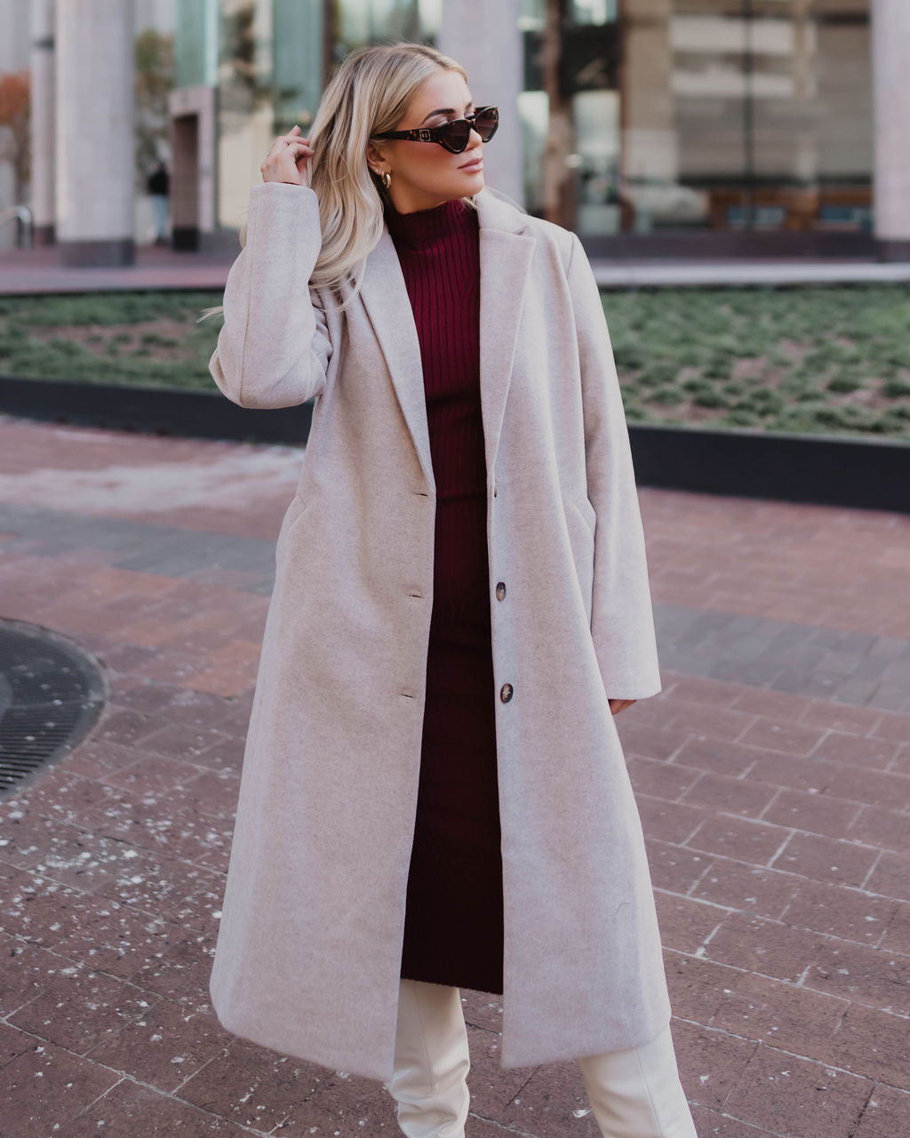 Breezy City Fall Pocketed Coat