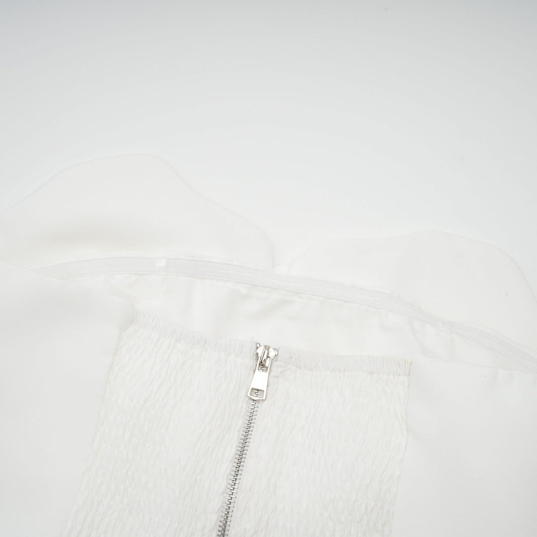 Pénélope Beyaz Çiçekli Düşük Omuzlu Üst