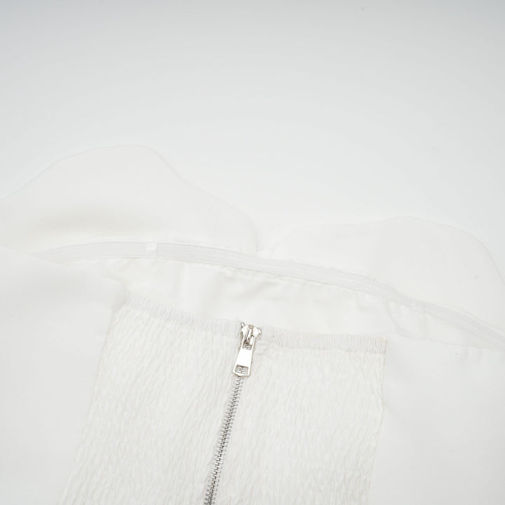 Pénélope Beyaz Çiçekli Düşük Omuzlu Üst