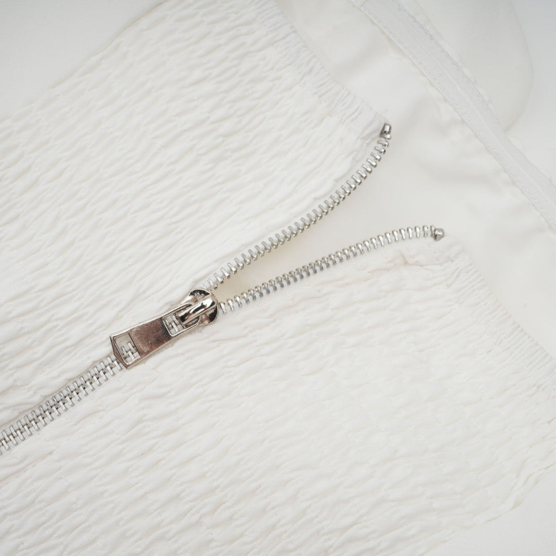 Pénélope Beyaz Çiçekli Düşük Omuzlu Üst