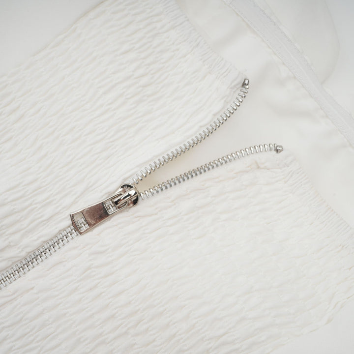 Pénélope Beyaz Çiçekli Düşük Omuzlu Üst