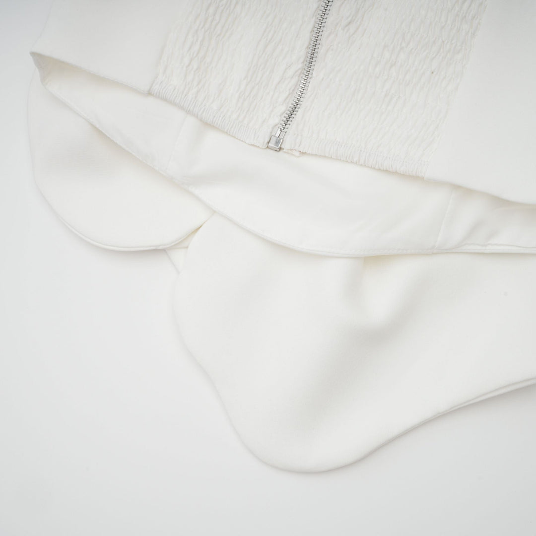 Pénélope Beyaz Çiçekli Düşük Omuzlu Üst