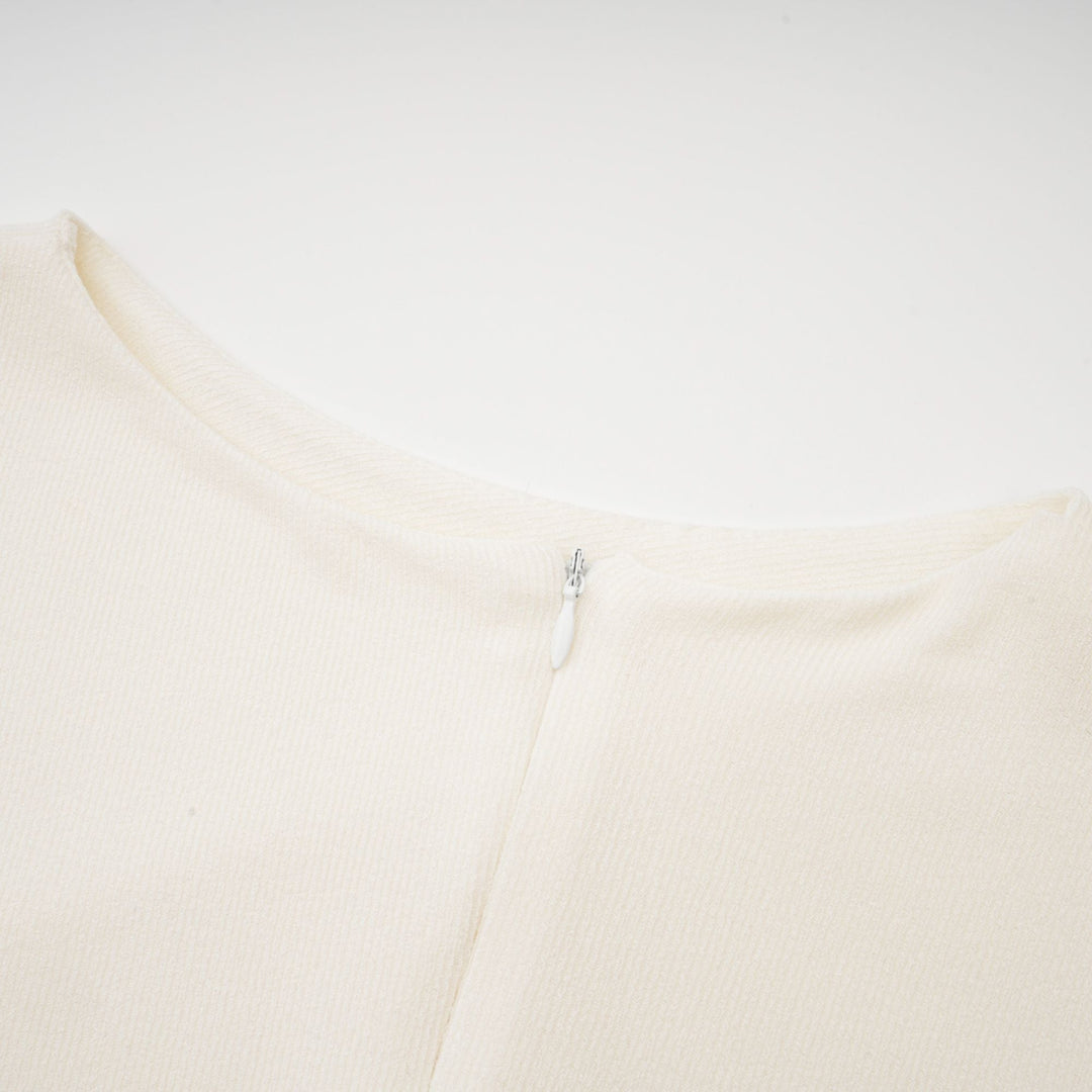 Lanetta Jarse Örgü Dökümlü Maksi Elbise