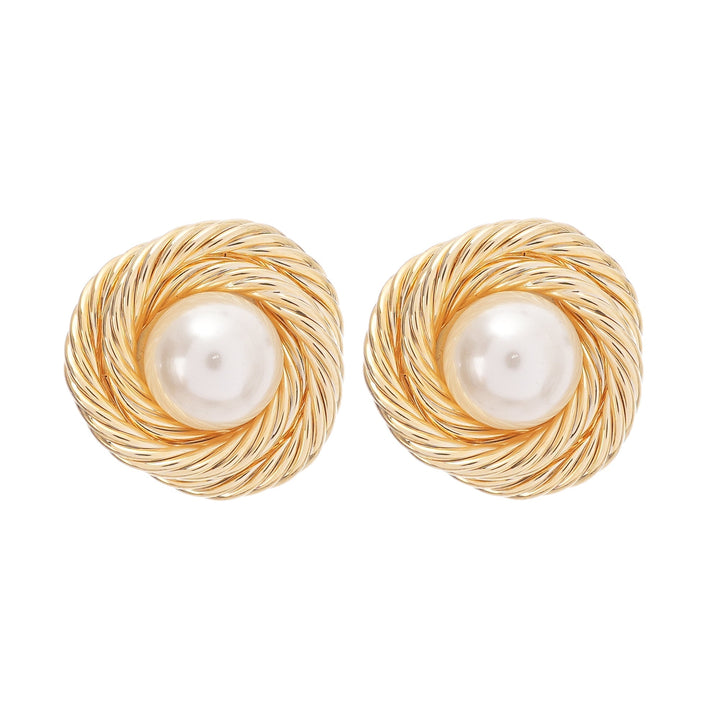 Chloe Suni İnci Altın Kaplama Küpe