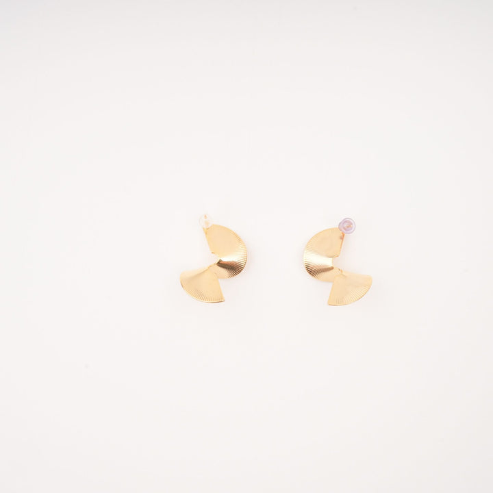 Mara Altın Kaplama Büküm Küpe