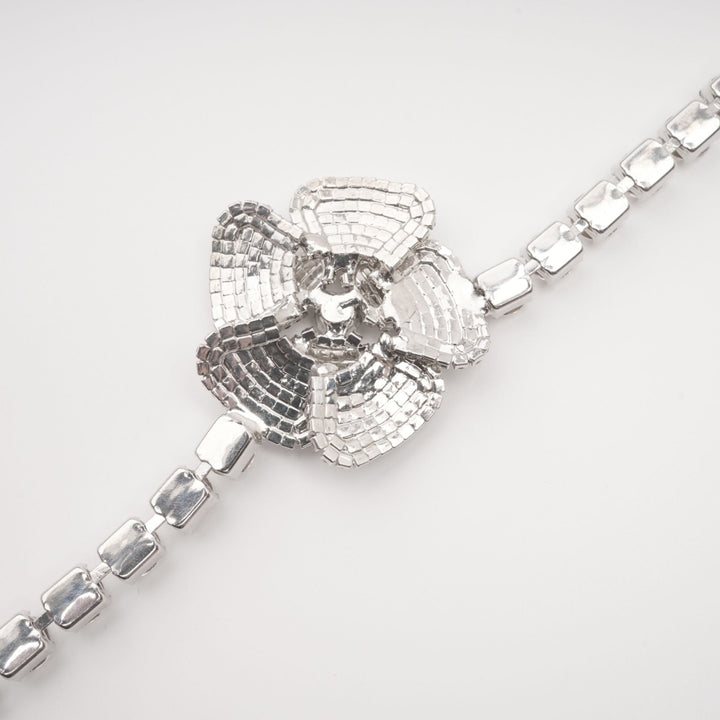 Aimée Kristal Süslemeli Suni Çiçek Kolye