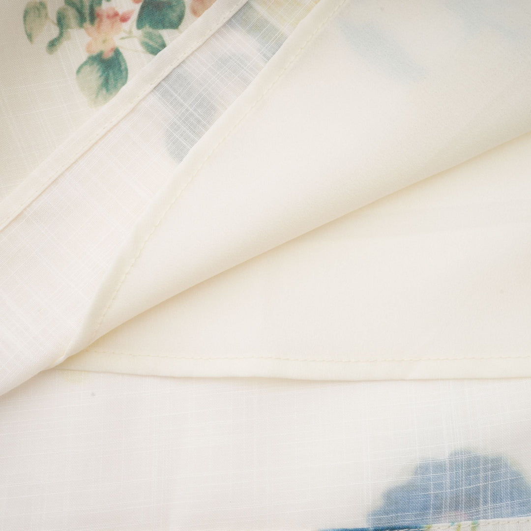 Cyrielle V Yaka Çiçek Desenli Midi Elbise