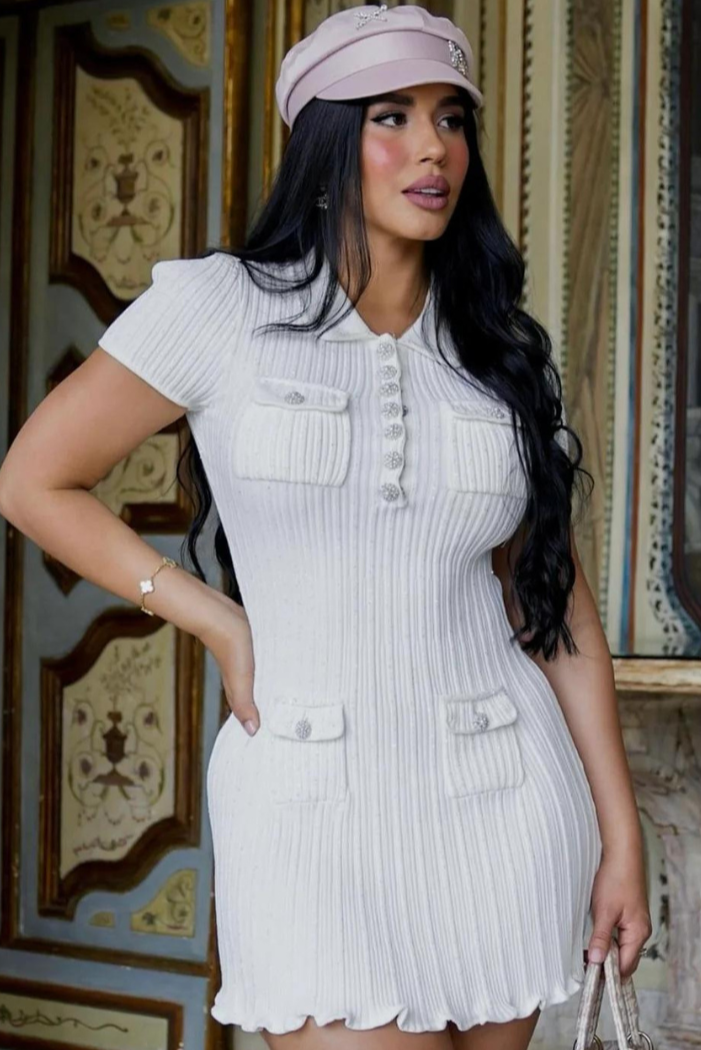 Kaela Ribanalı Mini Elbise