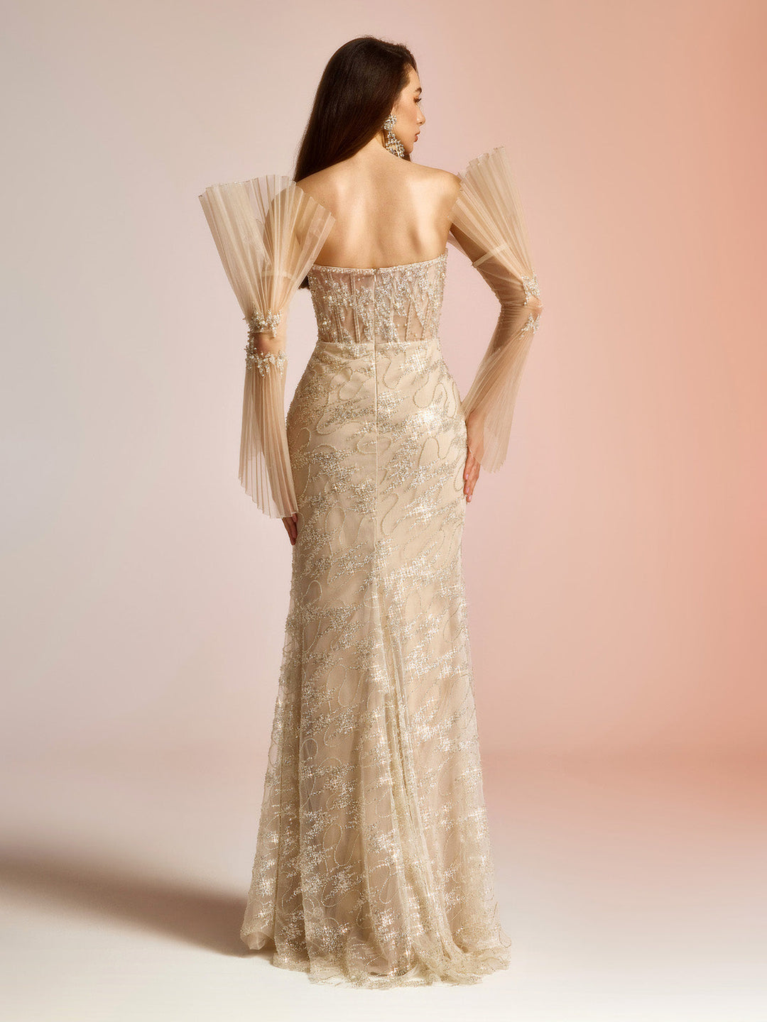 Kristal Dreamland Boncuklu Nakış Elbise