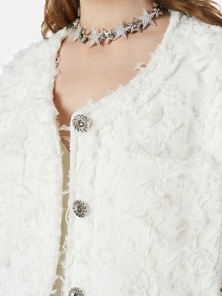 Dokulu Karışık Kumaş Yelek