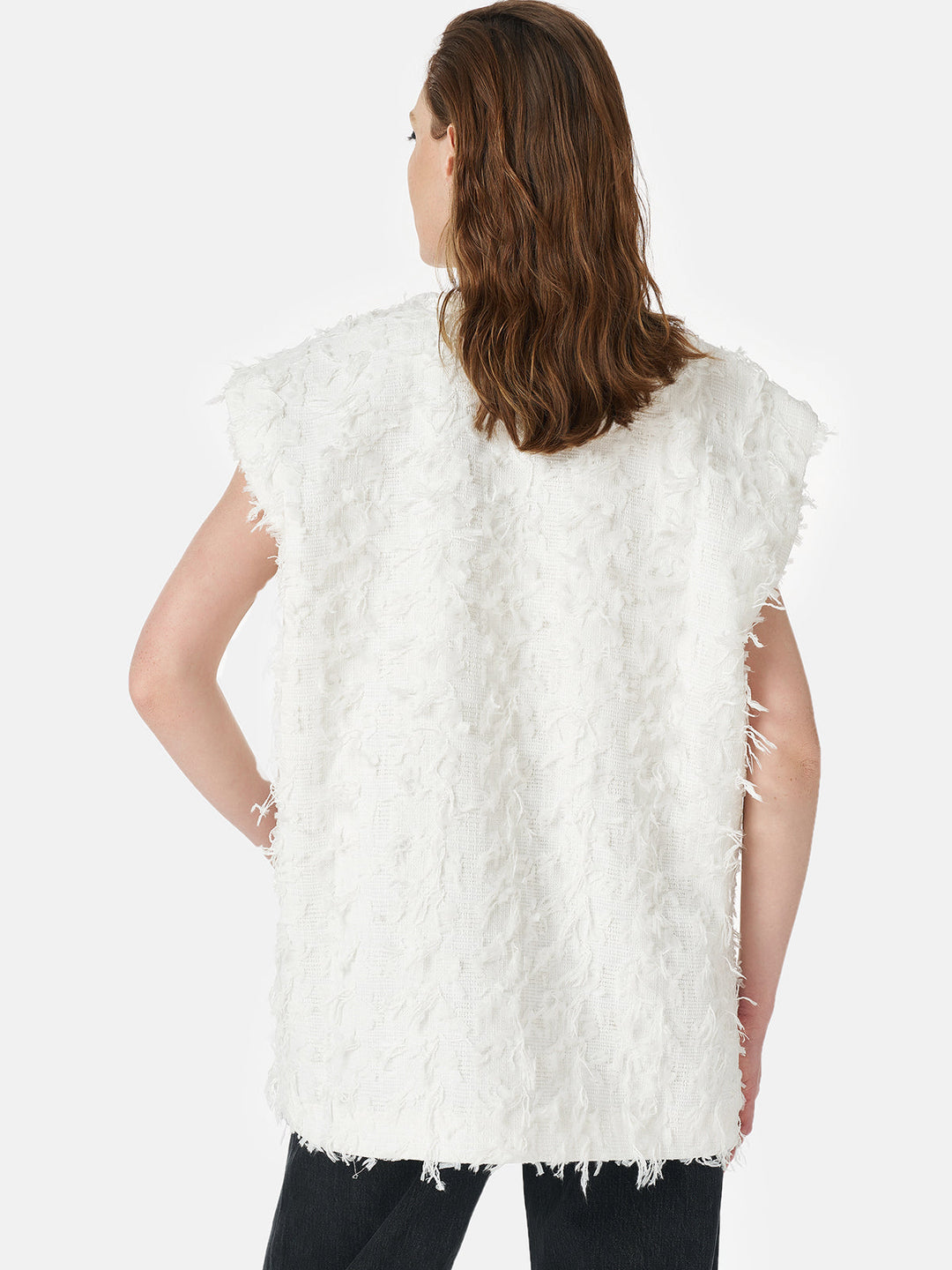 Dokulu Karışık Kumaş Yelek